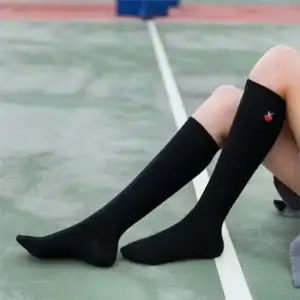 Medical beige compression stockings for nurses