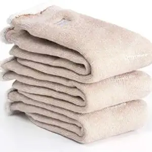Beige thermal socks women winter