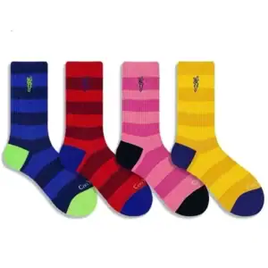 striped socks custom logo