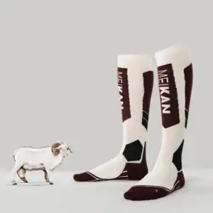 Wool ski socks custom logo