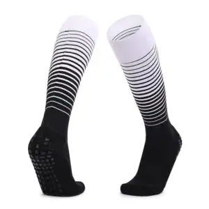 Youth football socks striped design