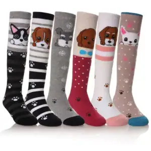 girls knee high animal socks