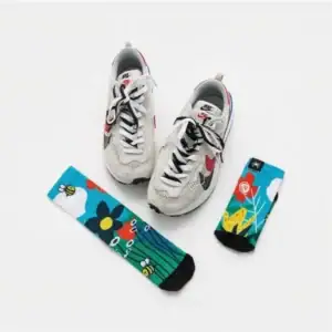 Vibrant custom tie dye printed socks
