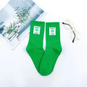 Personalized mens socks with sewing tags