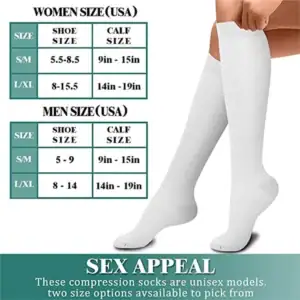 Medical white compression socks professionals