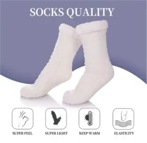 White sherpa lined socks manufacturer