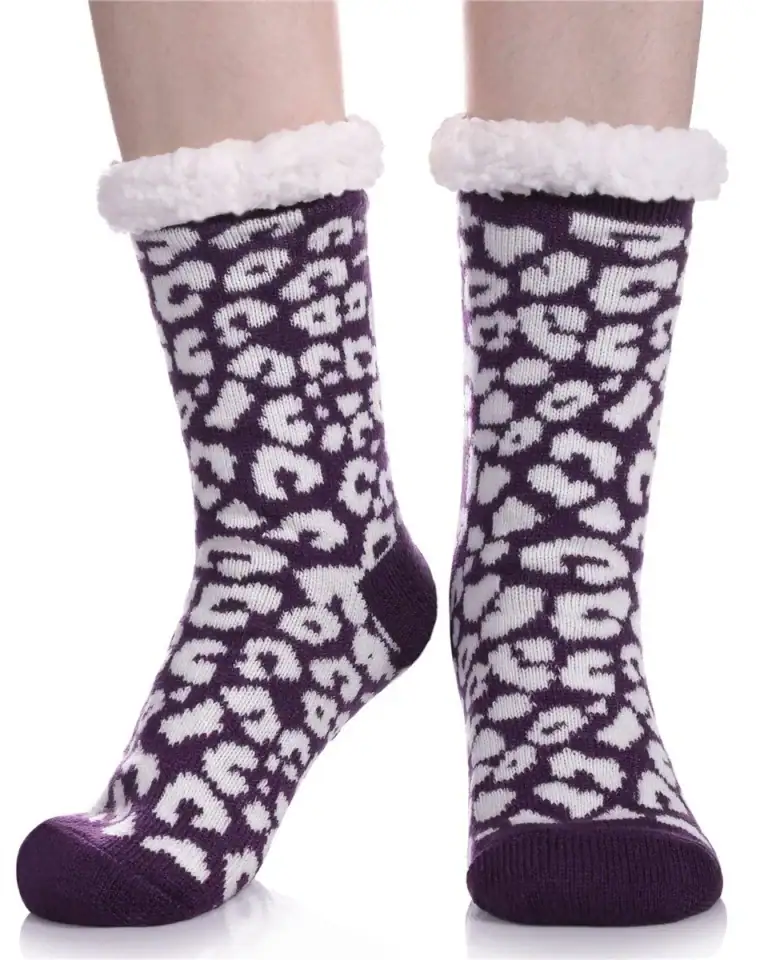 Cute womens sherpa socks bulk