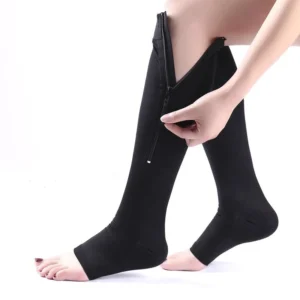 Wholesale women zipper compression stockings