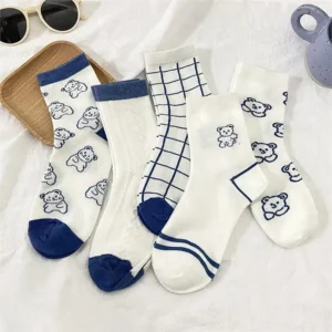 Elegant white ankle socks