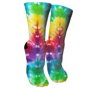 Vibrant tie dye pattern socks women