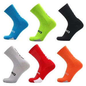 Breathable cycling socks for women crew