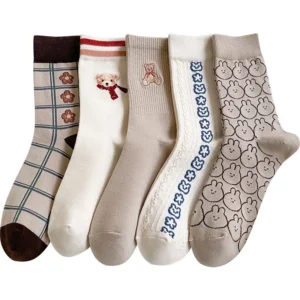 Cartoon bear warm socks