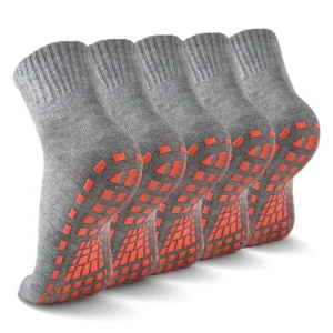Gray mens grip socks wholesale custom