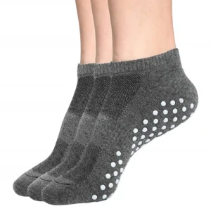 Gray women's grip socks wholesale custom