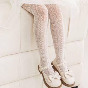 Kids heart cutout tights low MOQ custom