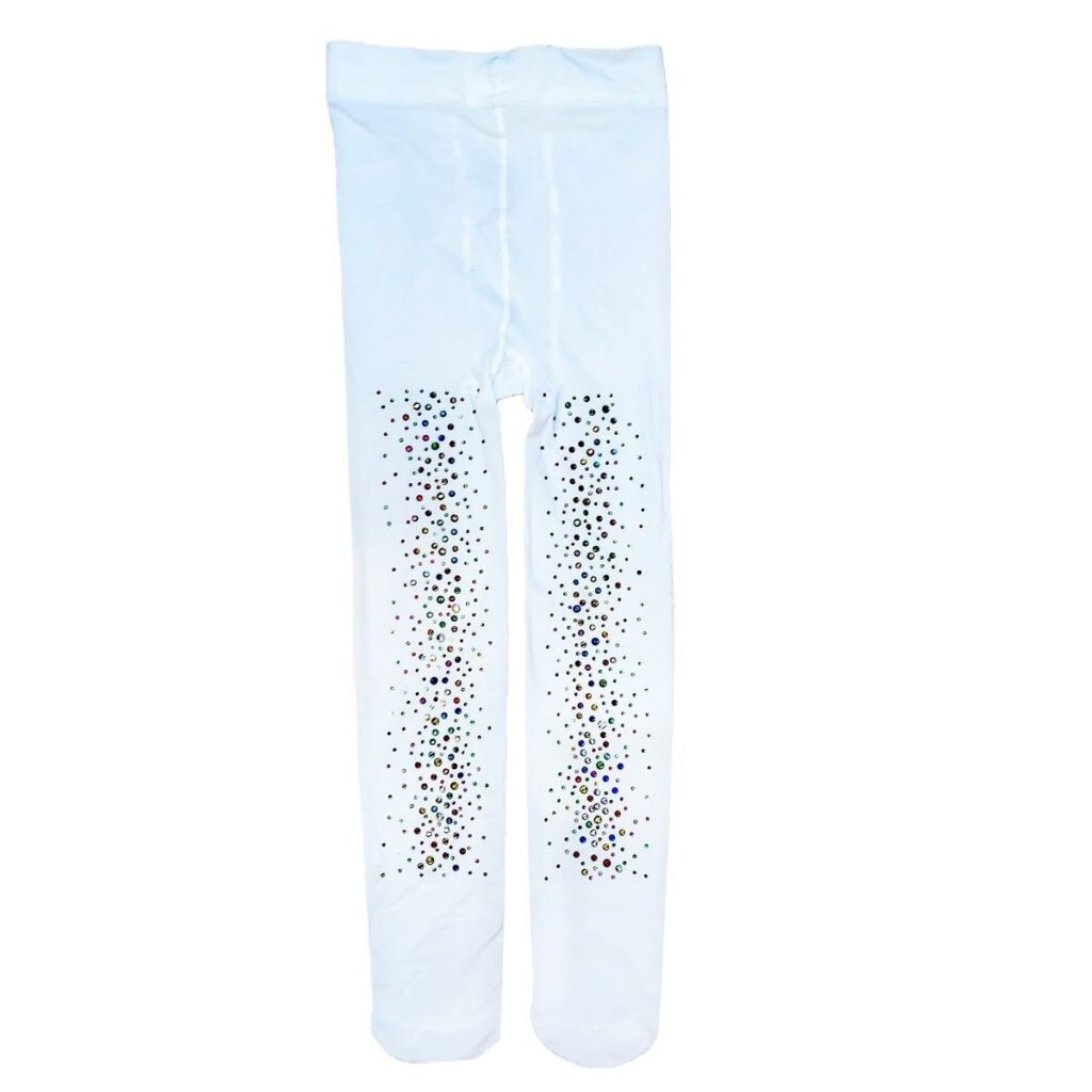 Toddler girl dance leggings rainbow rhinestone