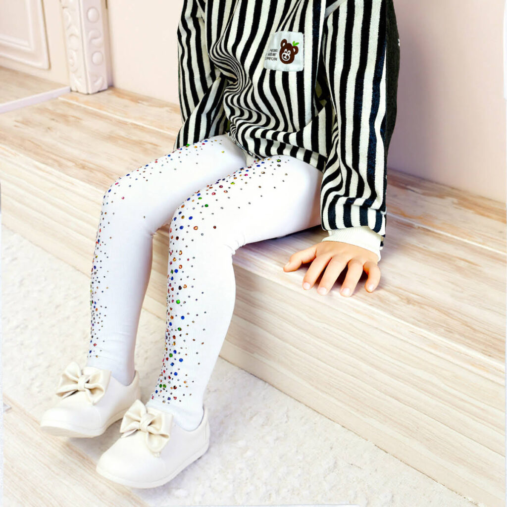 B2B wholesale rhinestone leggings girl dance wear