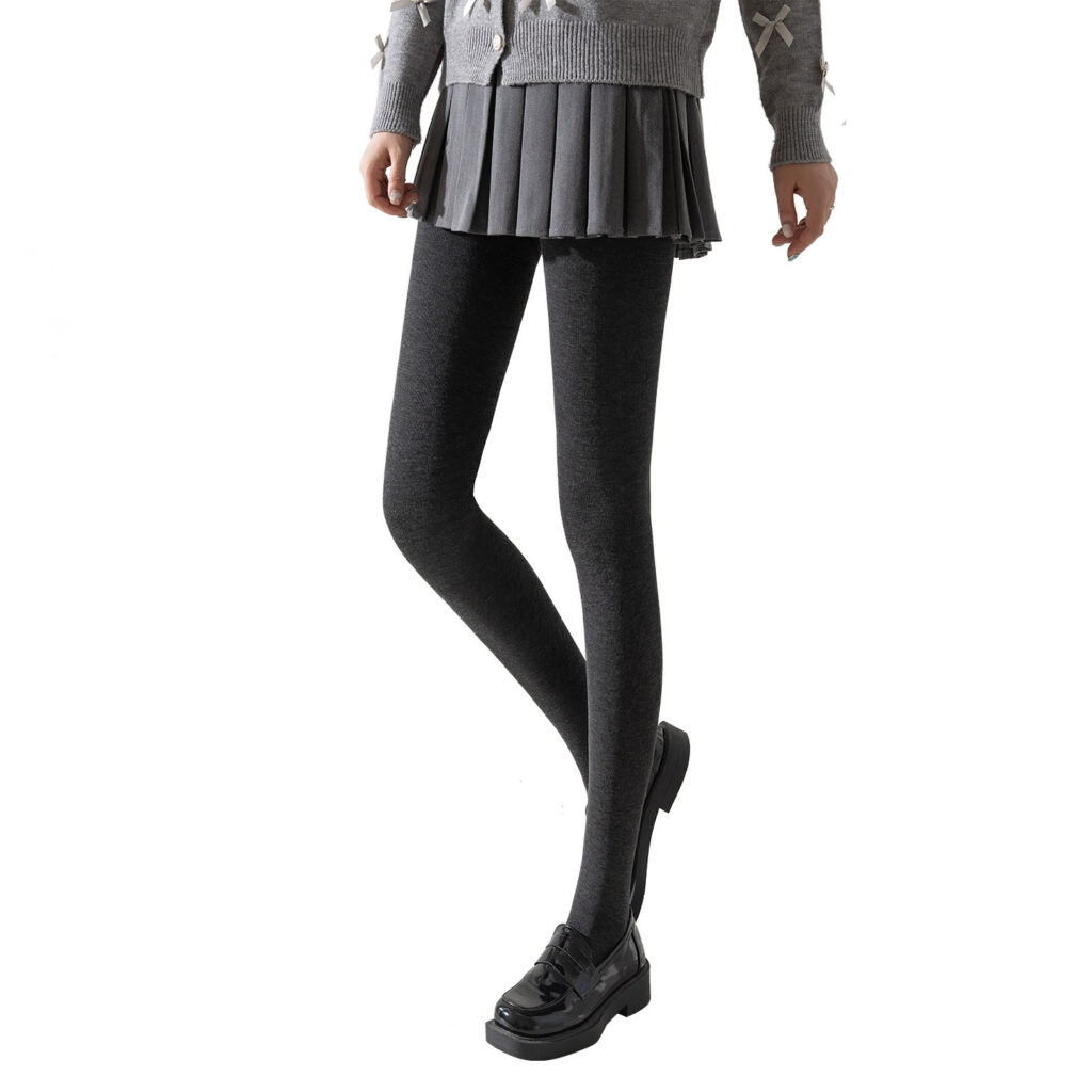 Thick lined tights for cold weather comfort wear